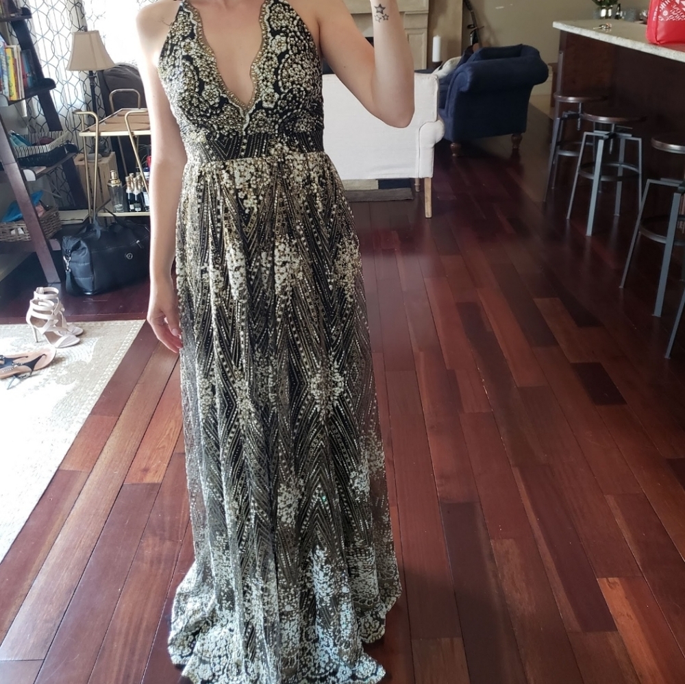 Gold and Black Chelsea dress